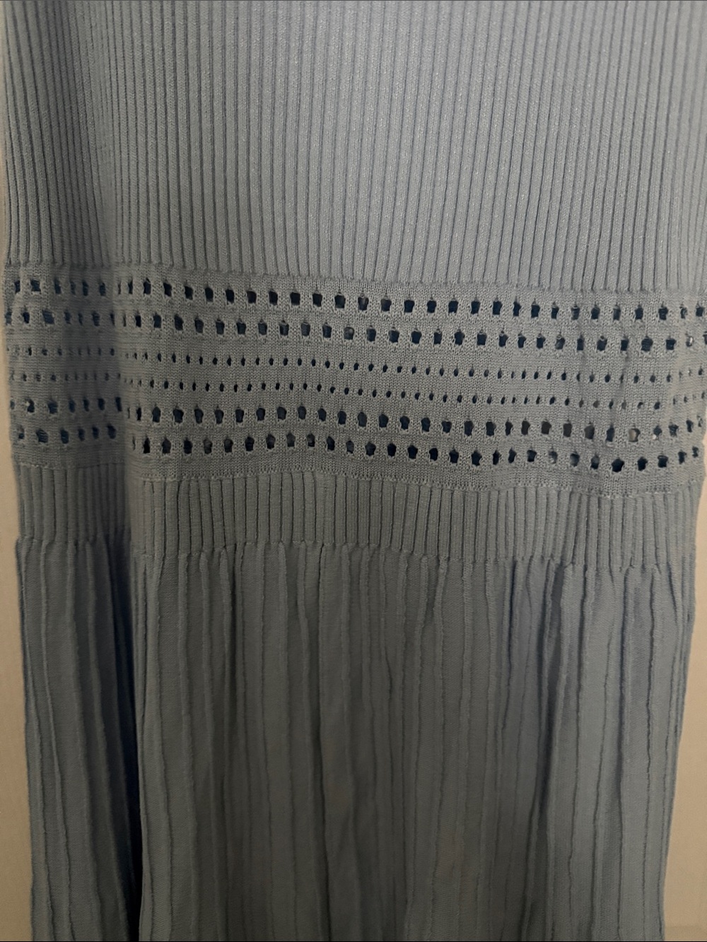 Commense Light Blue Ribbed Knit Maxi Dress - Picture 3 of 6